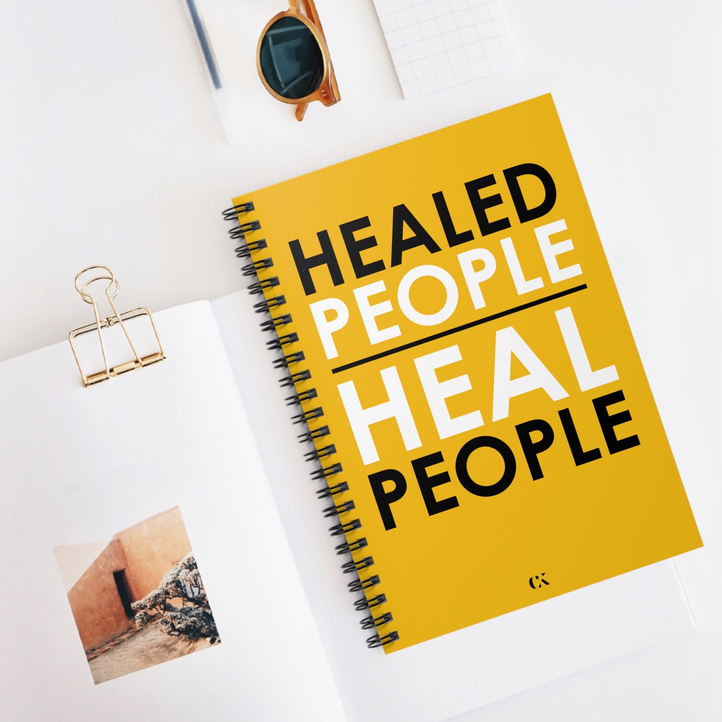 Healed People Spiral Notebook - Yellow Ruled Line